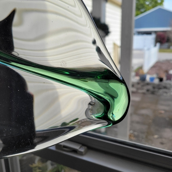 Art Glass Rhapsody Vase by Frantisek Zemek for Mstišov, 1950s Orange Blue Green - Picture 11 of 12